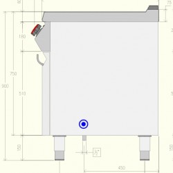 FTG71MA - Επιφάνεια τηγανίσματος αερίου μονής πλάκας