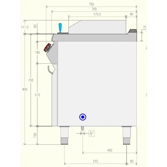 GPG72M0 - Ψησταριά αερίου με πέτρα λάβας και αρθρωτές πόρτες