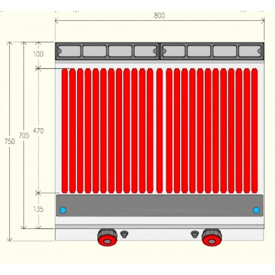 GPG72M0 - Ψησταριά αερίου με πέτρα λάβας και αρθρωτές πόρτες