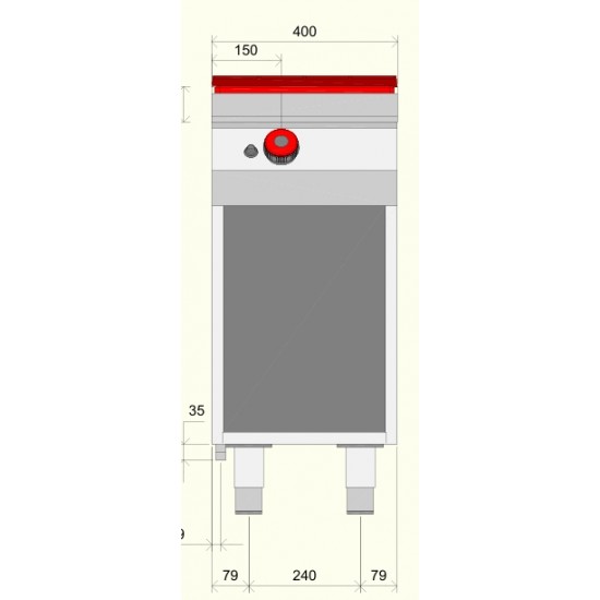 TPG71M0 - Εστία μαγειρέματος αερίου σε ανοιχτό ουδέτερο στοιχείο