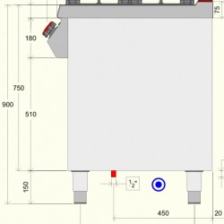 TPG73MC - Εστία μαγειρέματος αερίου με 4 καυστήρες