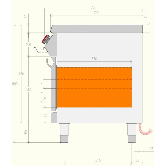 PTE72MB - Ηλεκτρική εστία μαγειρέματος με ηλεκτρικό φούρνο
