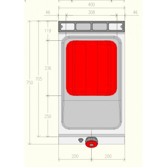 FRG71ME - Φριτέζα αερίου μονού μπολ με καυστήρες μέσα στο μπολ