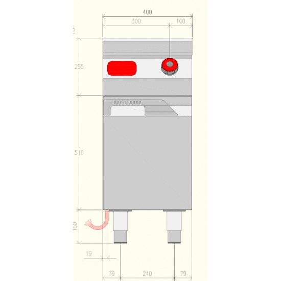 FRE71ME - Ηλεκτρική φριτέζα μονού μπολ με ηλεκτρονικό έλεγχο