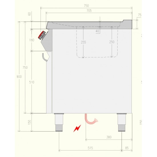 FRE71MC - Ηλεκτρική φριτέζα μονού μπολ