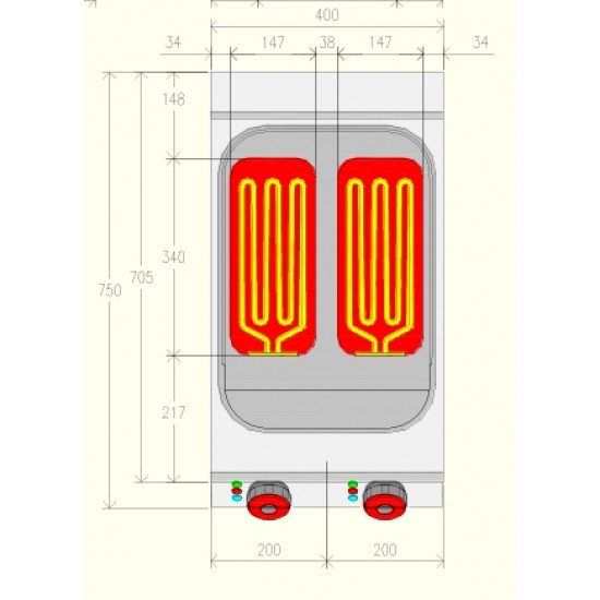 FRE71MD - Ηλεκτρική φριτέζα με 2 μπολ