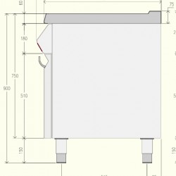 EN071MB - Κουζίνα ουδέτερου στοιχείου με συρτάρι και αρθρωτή πόρτα