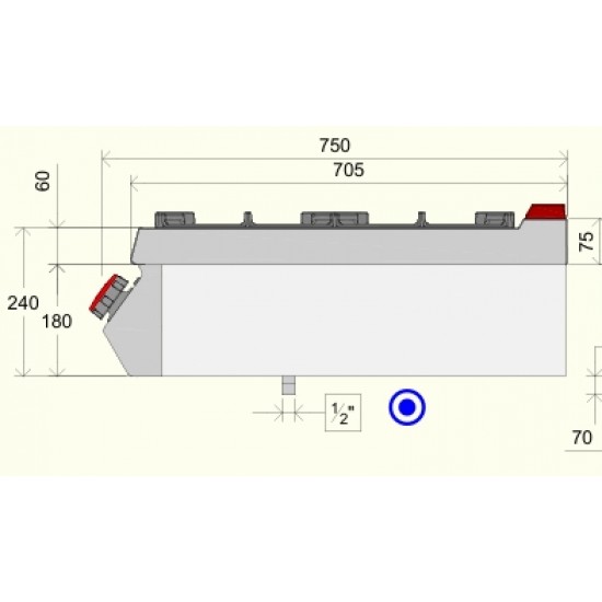 FA073T0 - Σειρά αερίου 6 καυστήρων - Top Line