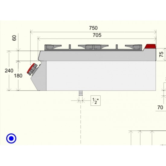 FE073T0 - Σειρά αερίου με 6 καυστήρες - Top Line