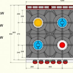 FAE93M0 - Επαγγελματική ηλεκτρική κουζίνα 