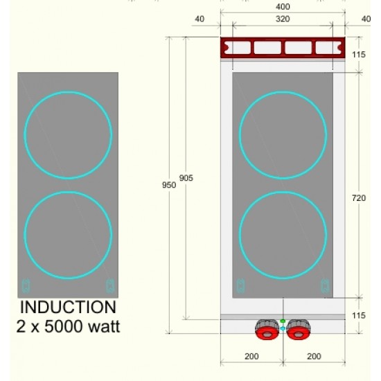 ID091MA - Επαγγελματική ηλεκτρική κουζίνα 