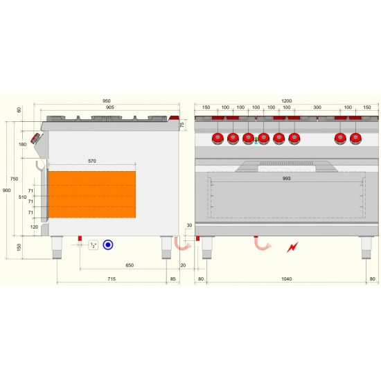 FEE93MM - Επαγγελματικός ηλεκτρικός φούρνος