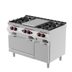 TPG73ME - Εστία μαγειρέματος αερίου με 4 καυστήρες φούρνο και ντουλάπι