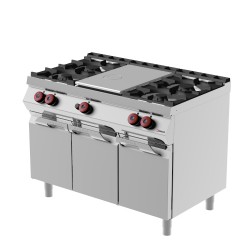 TPG73MD - Εστία μαγειρέματος αερίου με 4 καυστήρες και αρθρωτές πόρτες