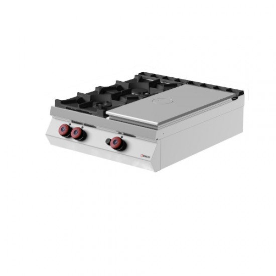 TPG92TC - Εστία μαγειρέματος αερίου με 2 καυστήρες
