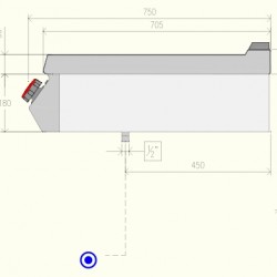 FTG72TA - Κουζίνα αερίου με διπλή πλάκα τηγανίσματος - Top Line